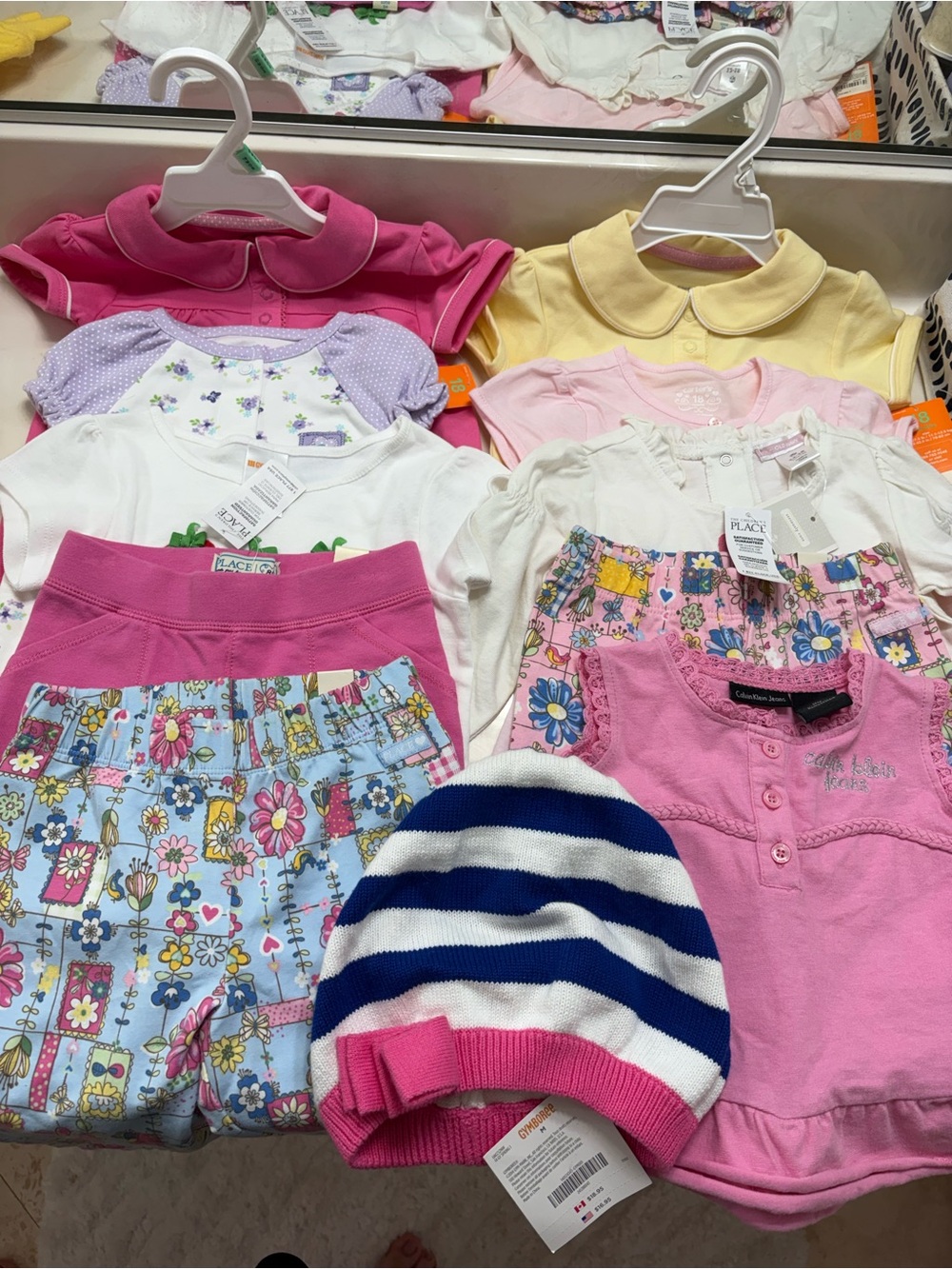New with tag : Lot of 11 Baby Girl Clothes & Hat Set (9M-24M)